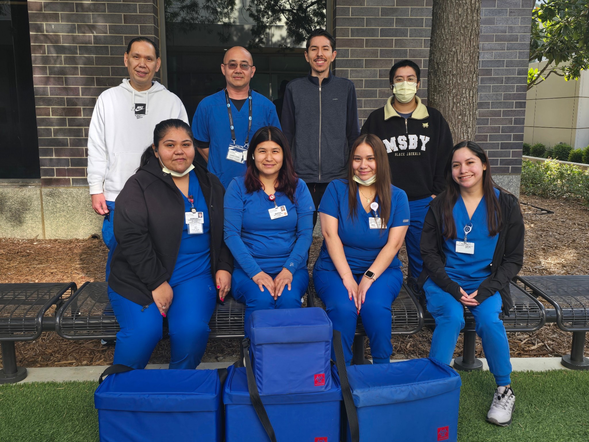 Universal Courier's medical delivery team.